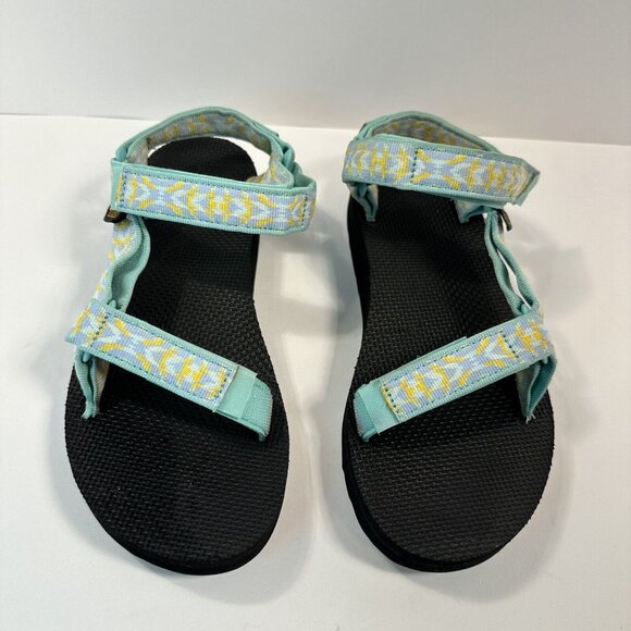 Teva Womens Sandals Size 8 Blue Yellow Strappy Sport Walking Shoe 1090969 - Picture 1 of 7